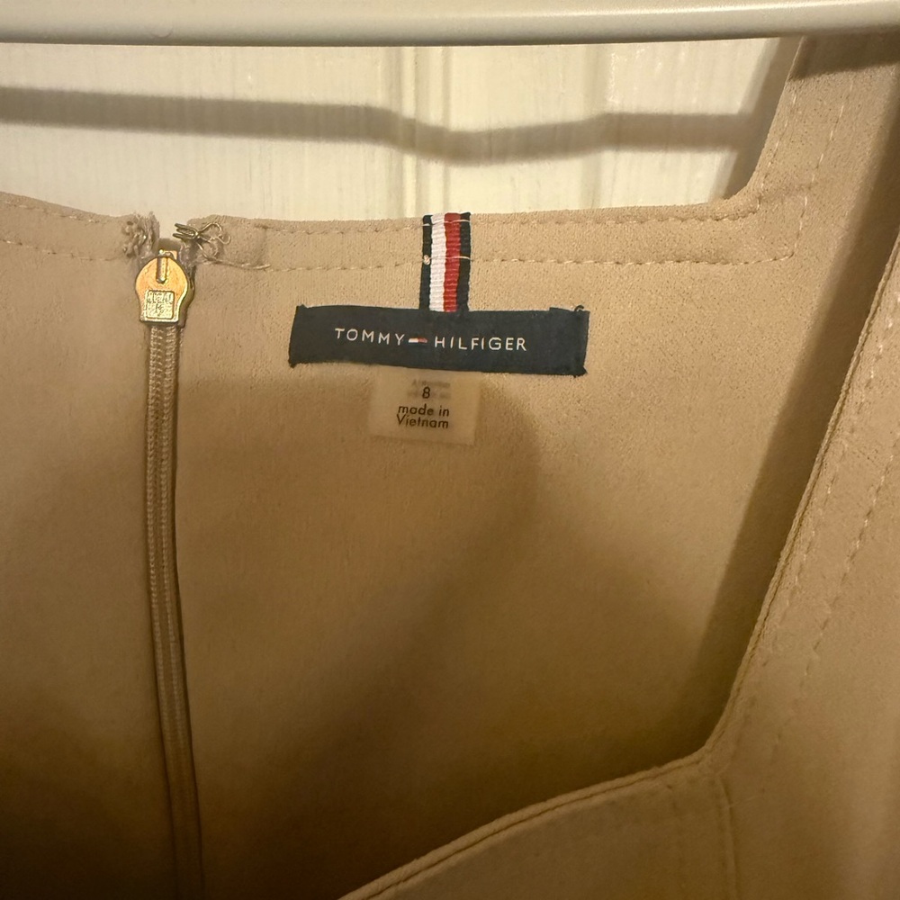 Tommy Hilfiger Beige Button-Front Tie-Waist Mini Dress - Picture 5 of 6